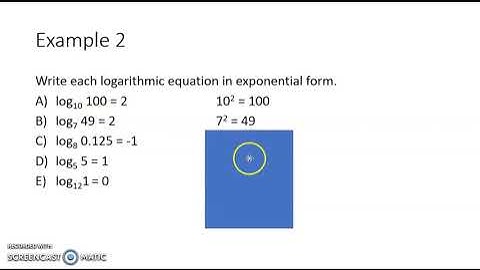 7-3 Logarithmic Functions