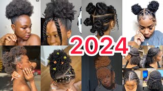 Cute and simple ways to style natural hairs in 2024