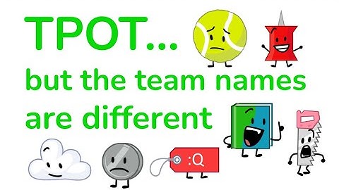 TPOT but the Team Names are Different
