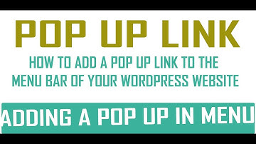 How to add a pop up link in your WordPress Menu Bar using Thrive Themes