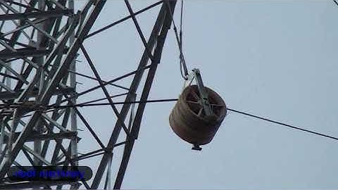 Five wheels bundled conductor pulley blocks for 500KV overhead transmission line