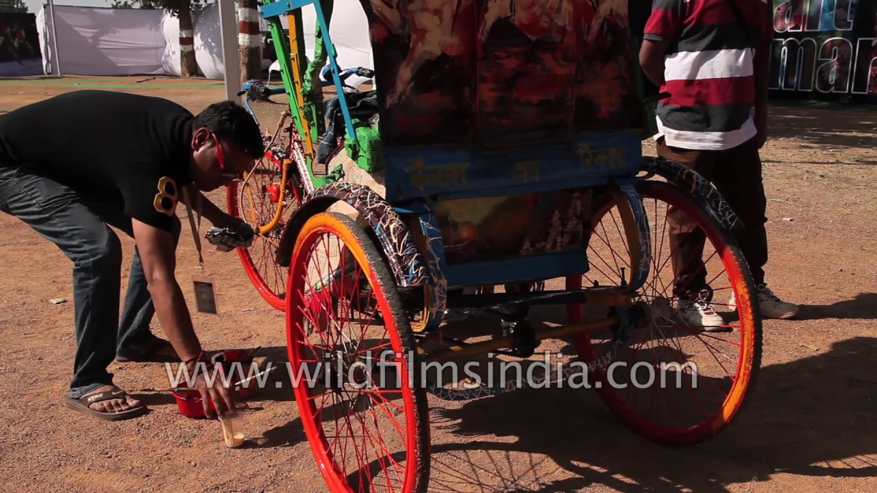 Horses on a cycle rickshaw YouTube
