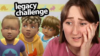 my sim had triplets and now i'm never playing sims again | Nightmare Legacy Challenge #49