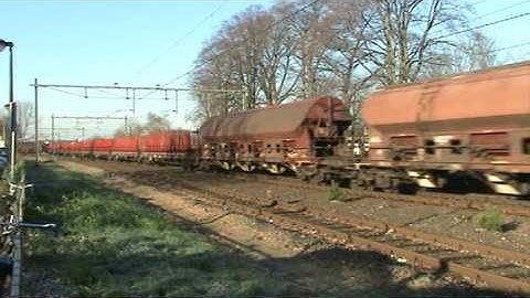 Mixed Freight Train DB Schenker,First car is a long Tankercar ,look like American tankercar!!!!