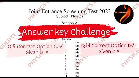 Answer Key Challenge JEST-2023|Wrong Options Given in official answer key|Physics Galaxy|