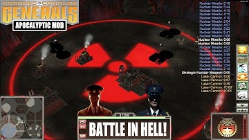 CHINA BOSS VS 3 USA BOSSES - C&C Generals Zero Hour APOCALYPTIC MOD