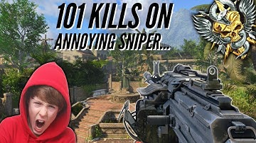 OP Sniper makes me mad so i drop 101 Kills On Him... (BO4)