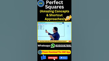 Perfect Square Concepts | ‎@AnilNairClasses  #mathstricks #problemsolving #shortcuts #perfectsquare