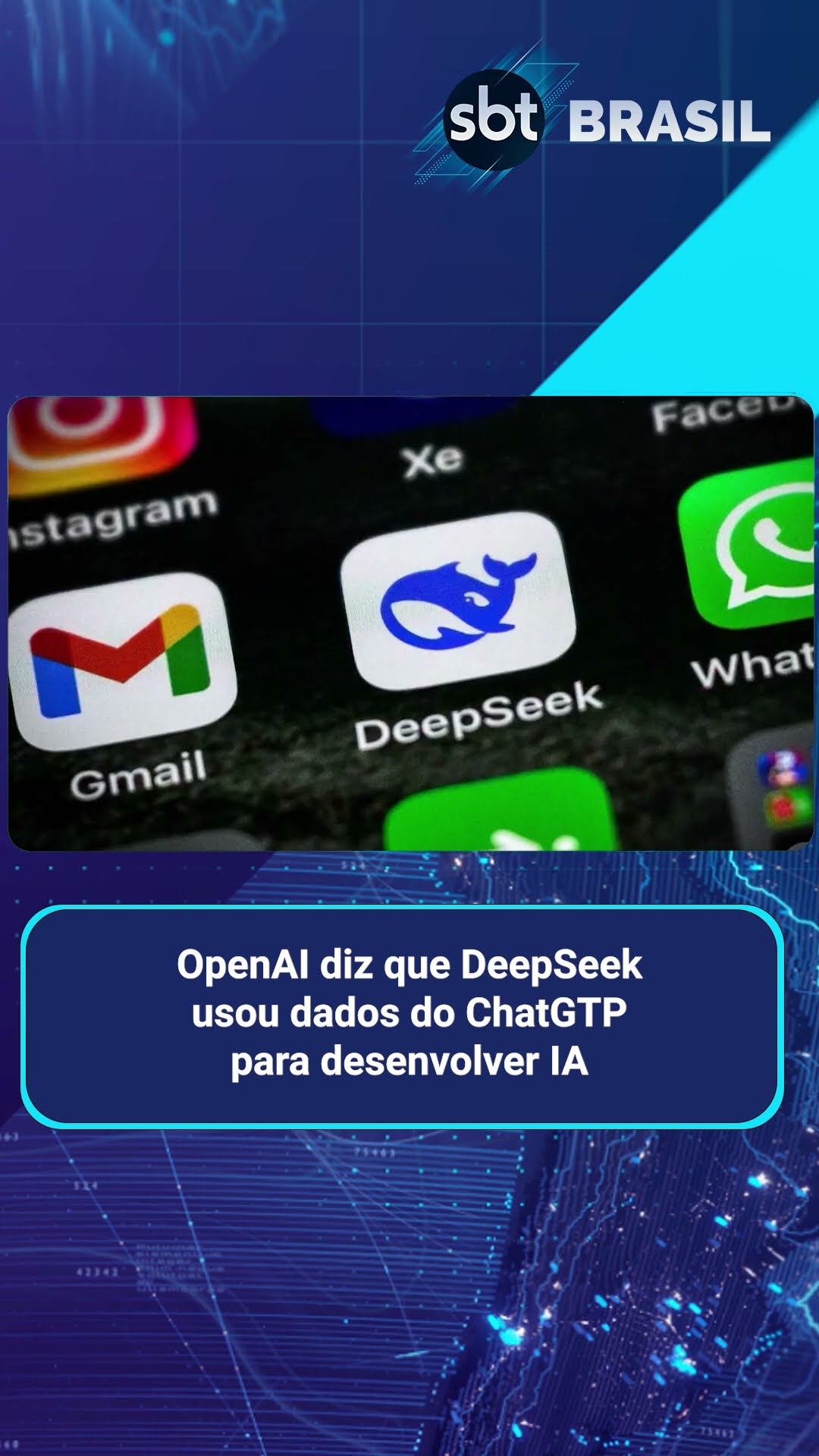 OpenAI diz que DeepSeek usou dados do ChatGTP para desenvolver IA | SBT Brasil (29/01/25)