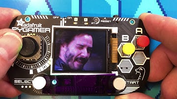 Keanu Reeves GIF playback device with Adafruit PyGamer