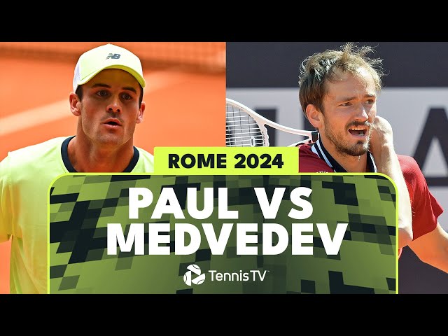 Tommy Paul Dethrones Defending Champ Medvedev! | Rome 2024 Highlights class=