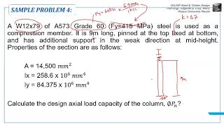 STM2A5 COMPRESSION MEMBERS - SAMPLE PROBLEM 4