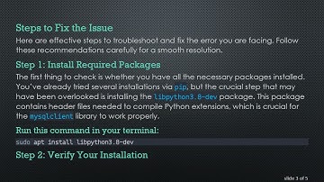 Resolving the Error loading MySQLdb module in Ubuntu 18.04 for Django REST Projects
