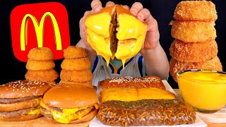 ASMR 치즈불닭쌈 짜파게티쌈😋맥도날드 빅맥 치즈버거 어니언링 먹방~ McDonald’s Cheese Burger Big Mac With Spicy Noodles MuKbang!