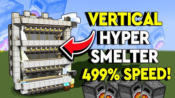 BEST VERTICAL HYPER SMELTER! Minecraft Tutorial - INFINITE FUEL!
