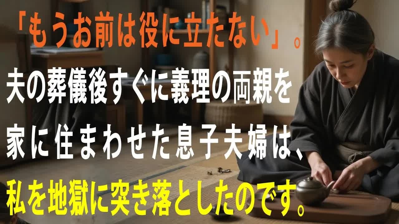 「あんたはもう用済み」夫の葬式直後に私の家を乗っ取った義両親。私を物置に追いやり”家政婦扱い”する2人に本当の地獄を見せてやりました【シニアライフ】【60代以上の方へ】