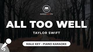 All Too Well - Taylor Swift (Male Key - Piano Karaoke) chords