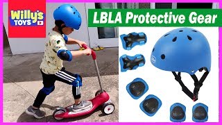 LBLA Bicycle / Skateboarding Helmet and Elbow / Knee Pads for Kids - Willy's Toys Review