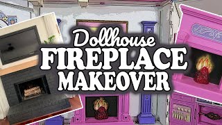 One Sixth Scale Barbie Dollhouse Fireplace MAKEOVER