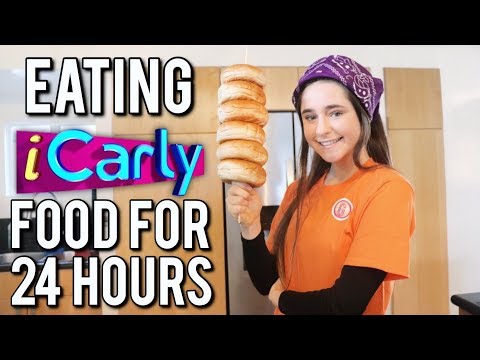 EATING iCARLY FOOD FOR 24 HOURS
