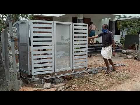 Sliding folding gate