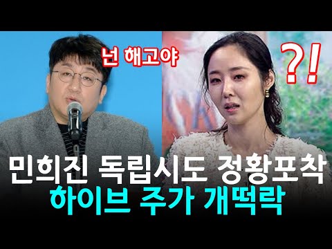 민희진 독립시도 정황 포착. 하이브 주가 개떡락