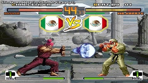 SVC CHAOS - Shin Akuma VS Shin Mr.Karate