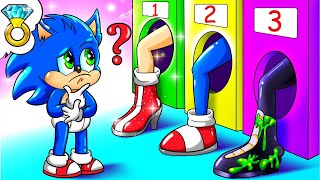 Don't Choose the Wrong Door Challenge with Baby Sonic  Sonic Life Story  Cartoon Animation