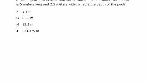 Volume of Rectangular Prism Assessment Question