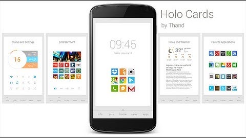 Holo Cards (by Brian Thand Roberts) - Android Homescreen