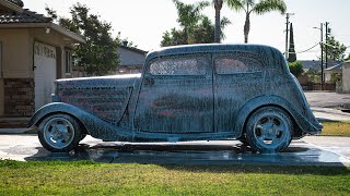 90 Year Old Ford Coupe Gets a Proper Exterior Wash ASMR Style