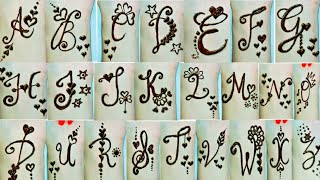 AllAlphabets Tattoo Mehndi Design | A to Z Letter Tattoo Design | Dollyarts