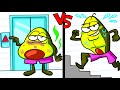 Vegetables Choose PROFESSIONS || Delivery Guy vs Policeman ||  Avocado Couple