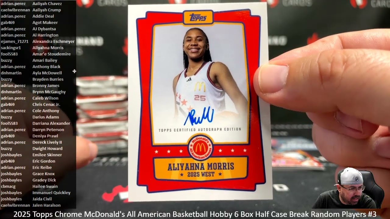 2025 Topps Chrome McDonald's All American Basketball Hobby 6 Box Half Case Break Random Players #3