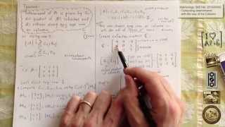 S8E19b: Computing determinants using the Way of the Cofactor