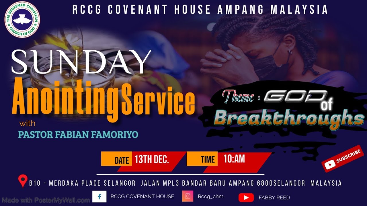 RCCG COVENANT HOUSE | ANOINTING SERVICE 12/03/2023 - YouTube