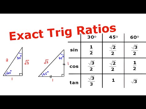 Exact Trigonometry Ratios Part 1: 0, 30, 45, 60, and 90 Degrees - YouTube
