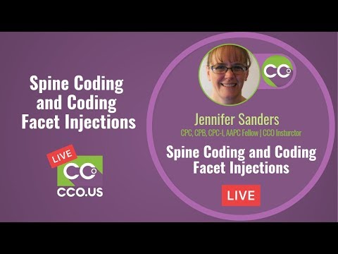 Spine Coding and Coding Facet Injections | CCO Live