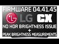 LG CX 04.41.45 Firmware Test - No issue with HDR Peak Brightness