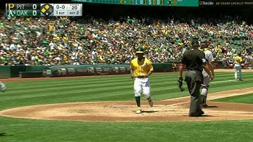 PIT@OAK: Butler opens the scoring with a double