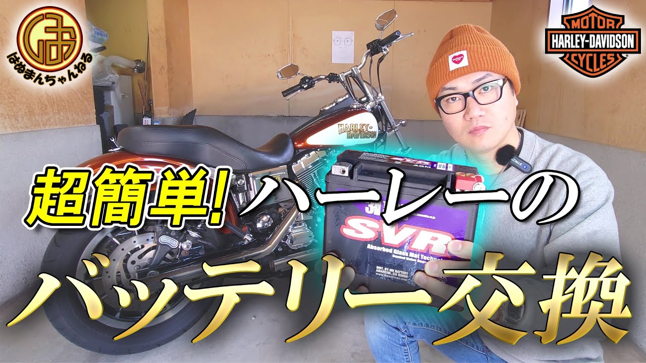 ハーレーダビッドソン】超簡単！誰でも出来るTC88ダイナのバッテリー