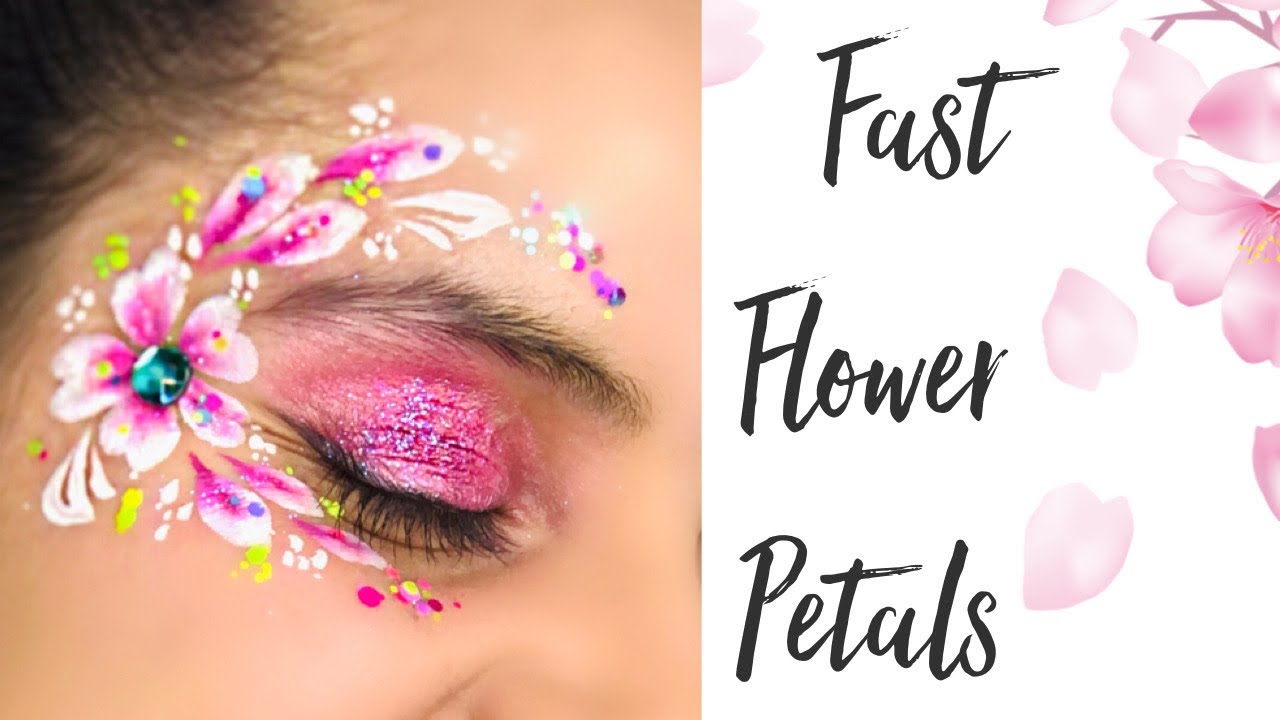 DOUBLE DIP Flower Petals Face Paint Tutorial (with Different Brushes