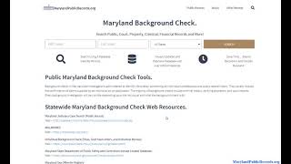 Maryland Background Check (Search Online Direct)