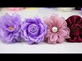 Top Amazing Tutorial Using Soft Fabric Turn it to Different Camellias Ponytail Hair Clips Flower 