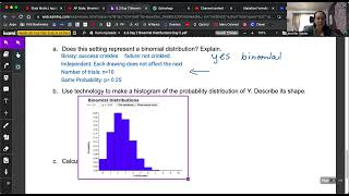 Famous AP Stat 6 3 Day 2 CYU Describing Binomial Distributions Profile