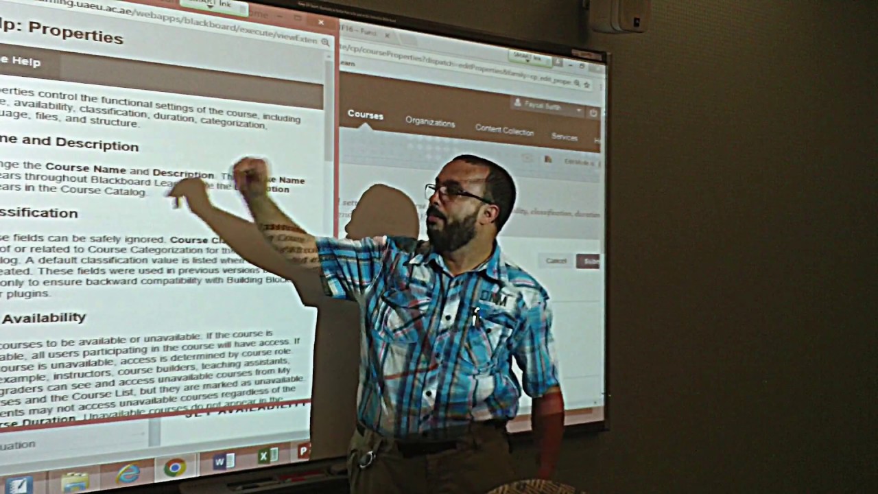 Dr. Faycal on Blackboard (LMS tool) to UAEU Faculty members