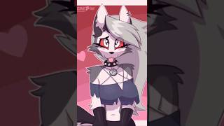 Loona can't be this Cute! 🖤🤍🐺 #loona #helluvaboss #furry