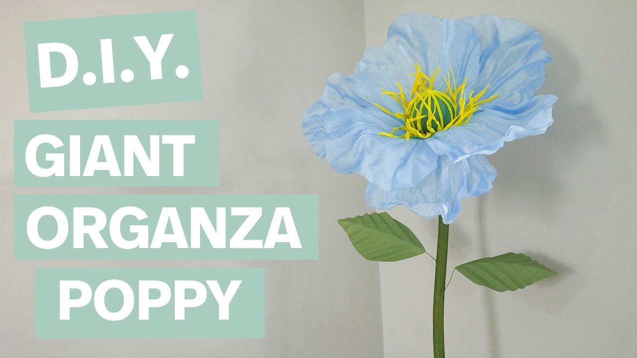 Как сделать гигантский цветок из органзы | Мастер-класс по созданию большого мака своими руками д...