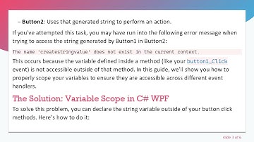 How to Use Variables Across Button Clicks in C#  WPF