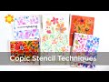 Copic Stencil Techniques - Flowers